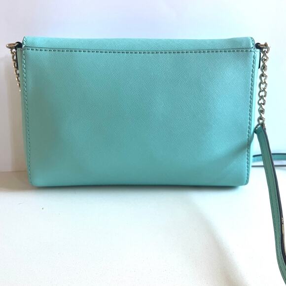 KATE SPADE Charlotte Street Alex Leather Crossbody, Blue Aqua - Picture 7 of 13